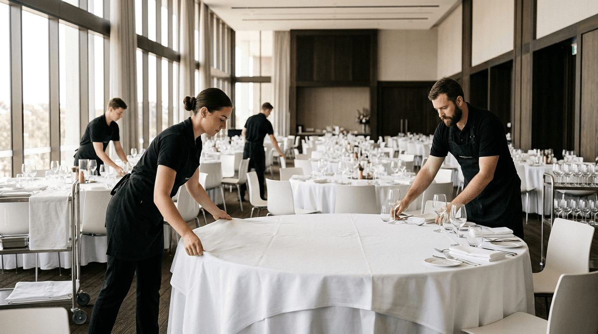 Hospitality: Event Venues and Function Centres Building Culture in a Hybrid Workplace. Photo: Event Venues and Function Centres at work