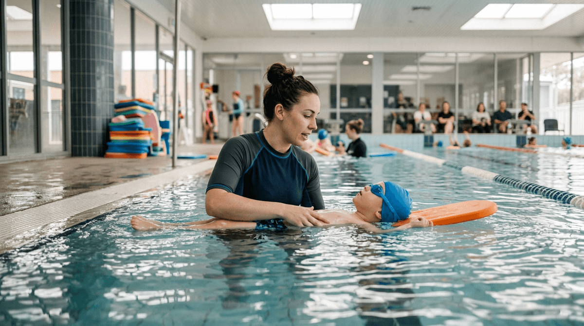 Fitness and Wellness: Swimming Schools Data Privacy Obligations: What Australian Businesses Must Do. Photo: Swimming Schools at work