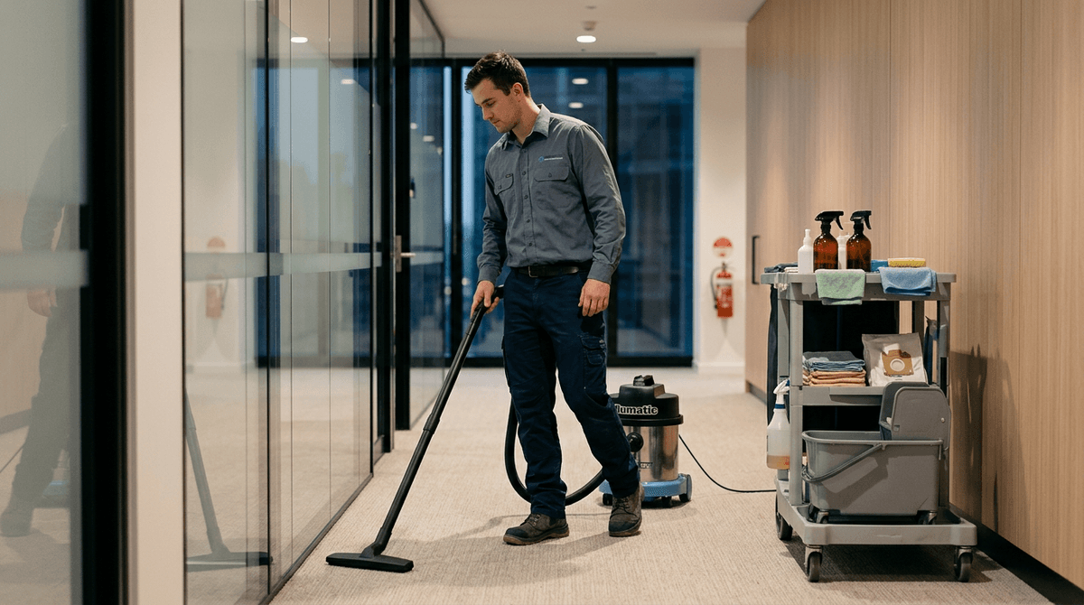 Other Services: Cleaning Companies Documenting Processes When Nobody Has Time to Document Processes. Photo: Cleaning Companies at work