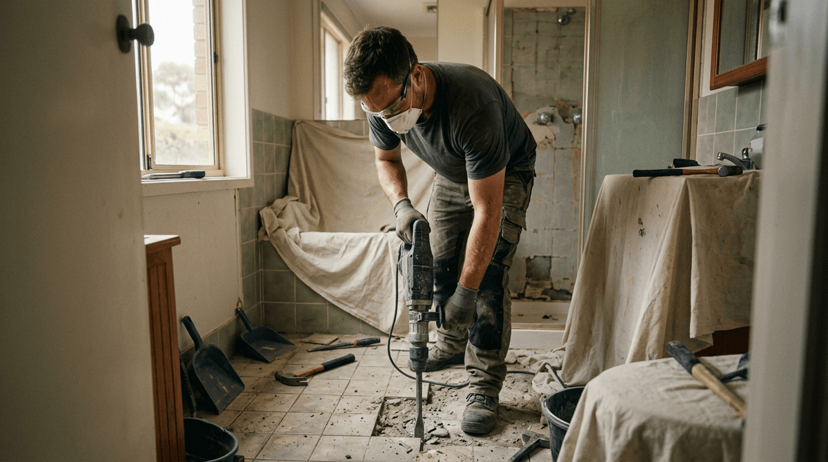 Construction: Renovations Endpoint Detection vs Antivirus: What Your Business Actually Needs. Photo: Renovations at work