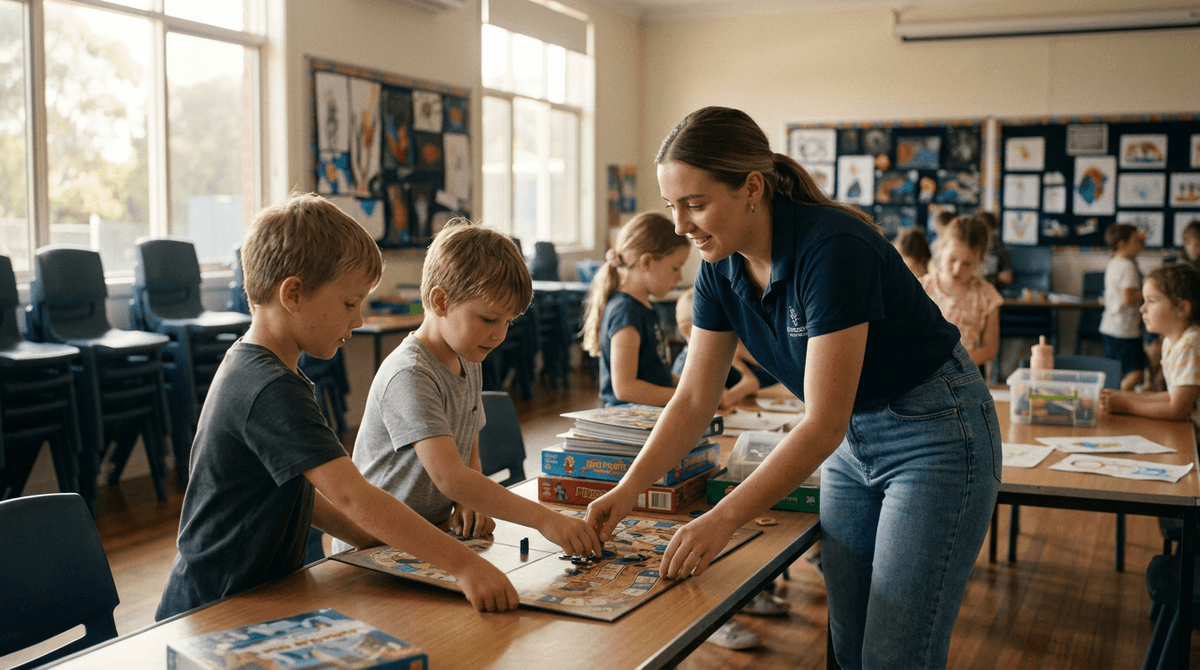 Childcare: OSHC (Outside School Hours Care) The Freedom Paradox of Business Ownership. Photo: OSHC (Outside School Hours Care) at work