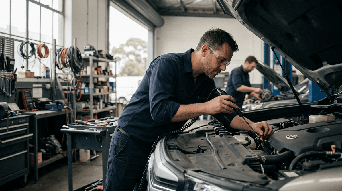 Automotive: Auto Electrical Owning a Business vs Running One — and Why the Difference Decides Your Ceiling. Photo: Auto Electrical at work