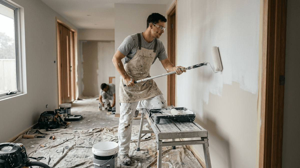 Trades: Painters Quarterly Business Reviews: A Template That Actually Drives Action. Photo: Painters at work