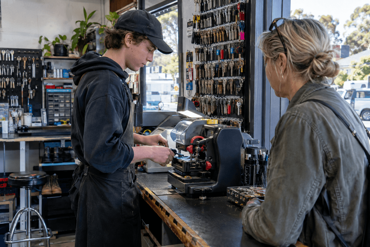 Retail: Shoe Repair and Key Cutting Quoting Discipline: Why Slow Quotes Lose Work You'd Already Won. Photo: Shoe Repair and Key Cutting at work