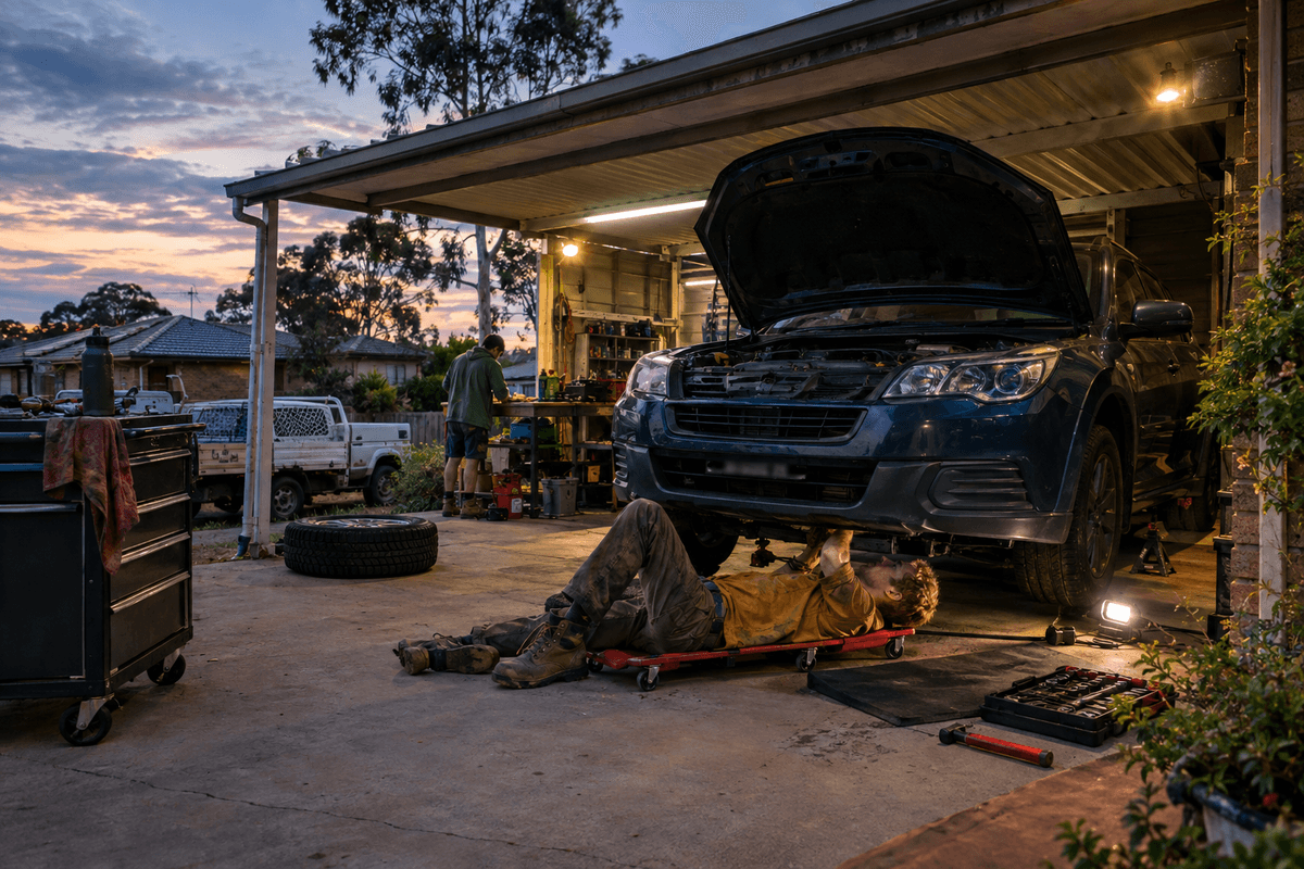 Automotive: Mobile Mechanics Software Subscription Audit: The Stack You're Paying For vs the Stack You Use. Photo: Mobile Mechanics at work